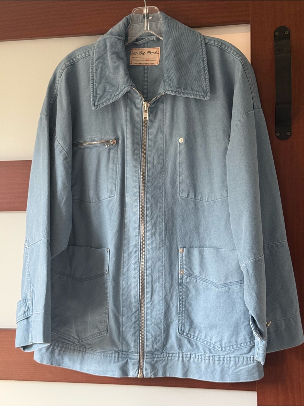 We The Free canvas Blue Shirt Jacket